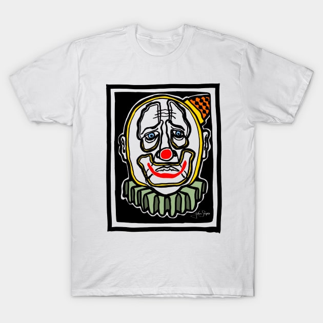 Sad Clown Face T-Shirt by JSnipe